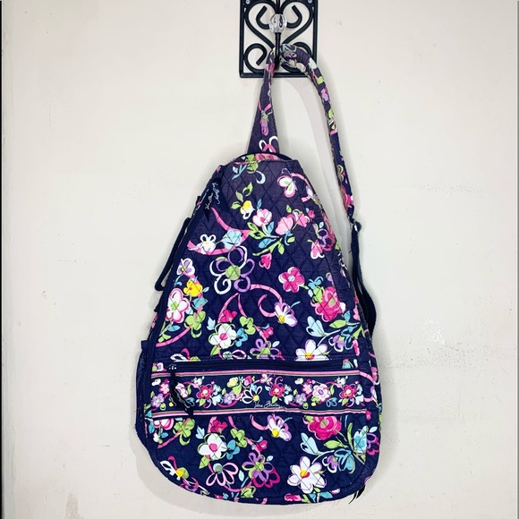 Vera Bradley sling tennis floral backpack